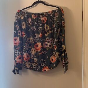 One Clothing Multicolor Floral Off-Shoulder Blouse